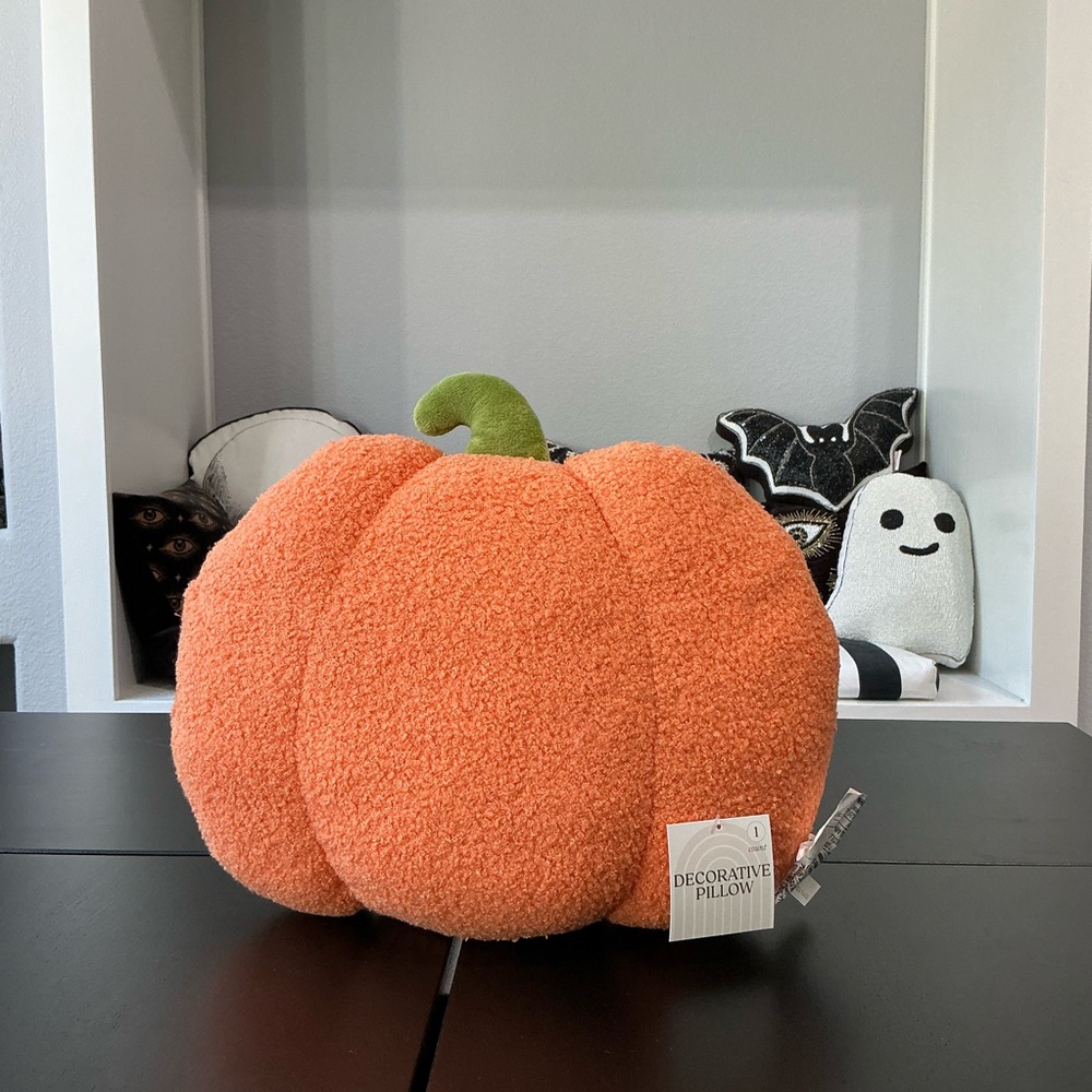 Target Orange Boucle Pumpkin Decorative Pillow